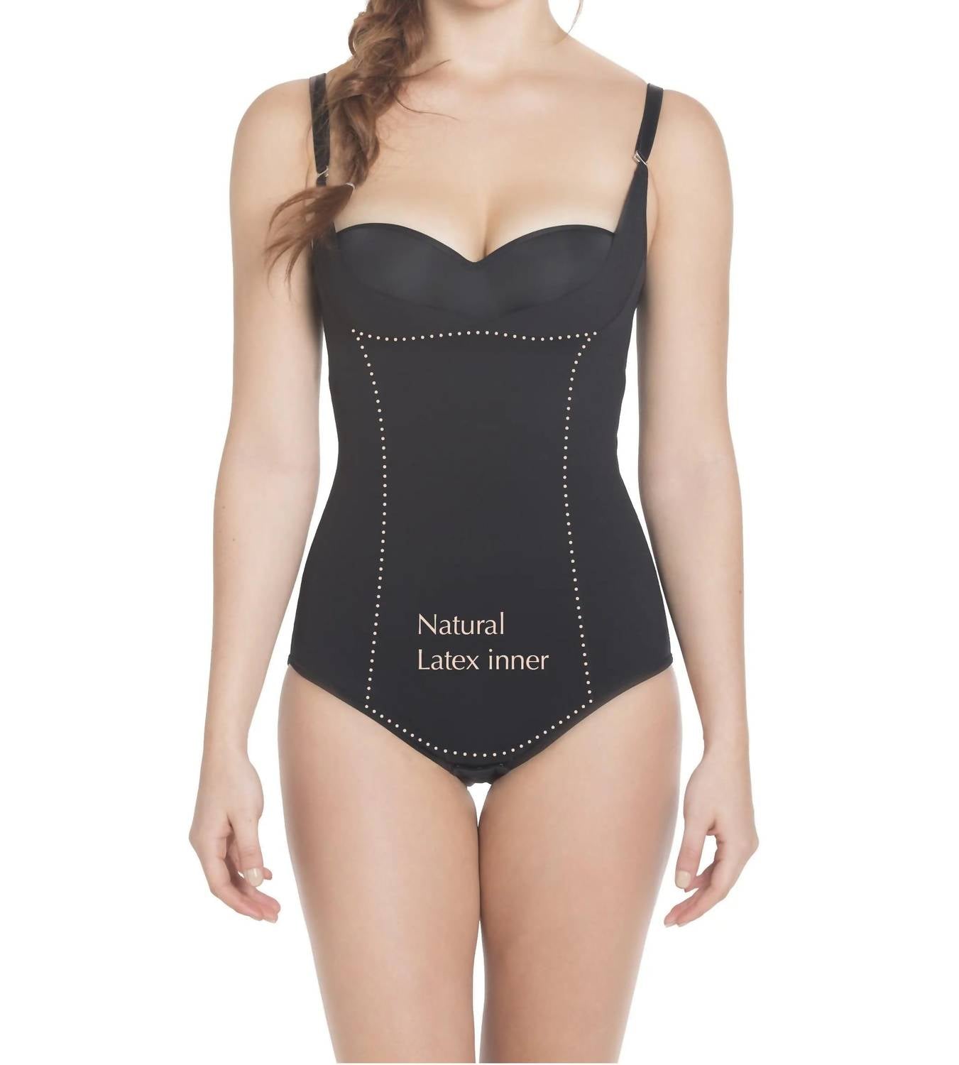 Утягивающие классические трусики-бюстгальтеры без бюстгальтера с латексом, черные Siluets
Утягивающие классические трусики-бюстгальтеры без бюстгальтера с латексом, черные Siluets