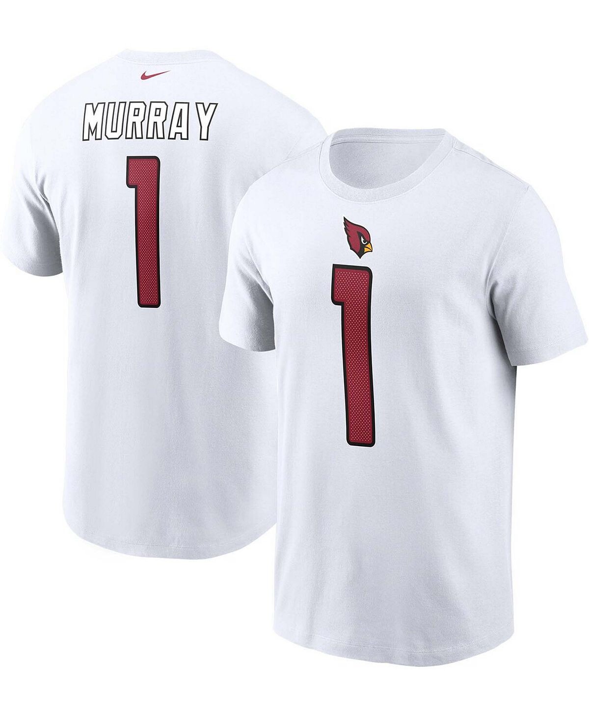 Мужская футболка Kyler Murray White Arizona Cardinals с именем и номером Nike
Мужская футболка Kyler Murray White Arizona Cardinals с именем и номером Nike
