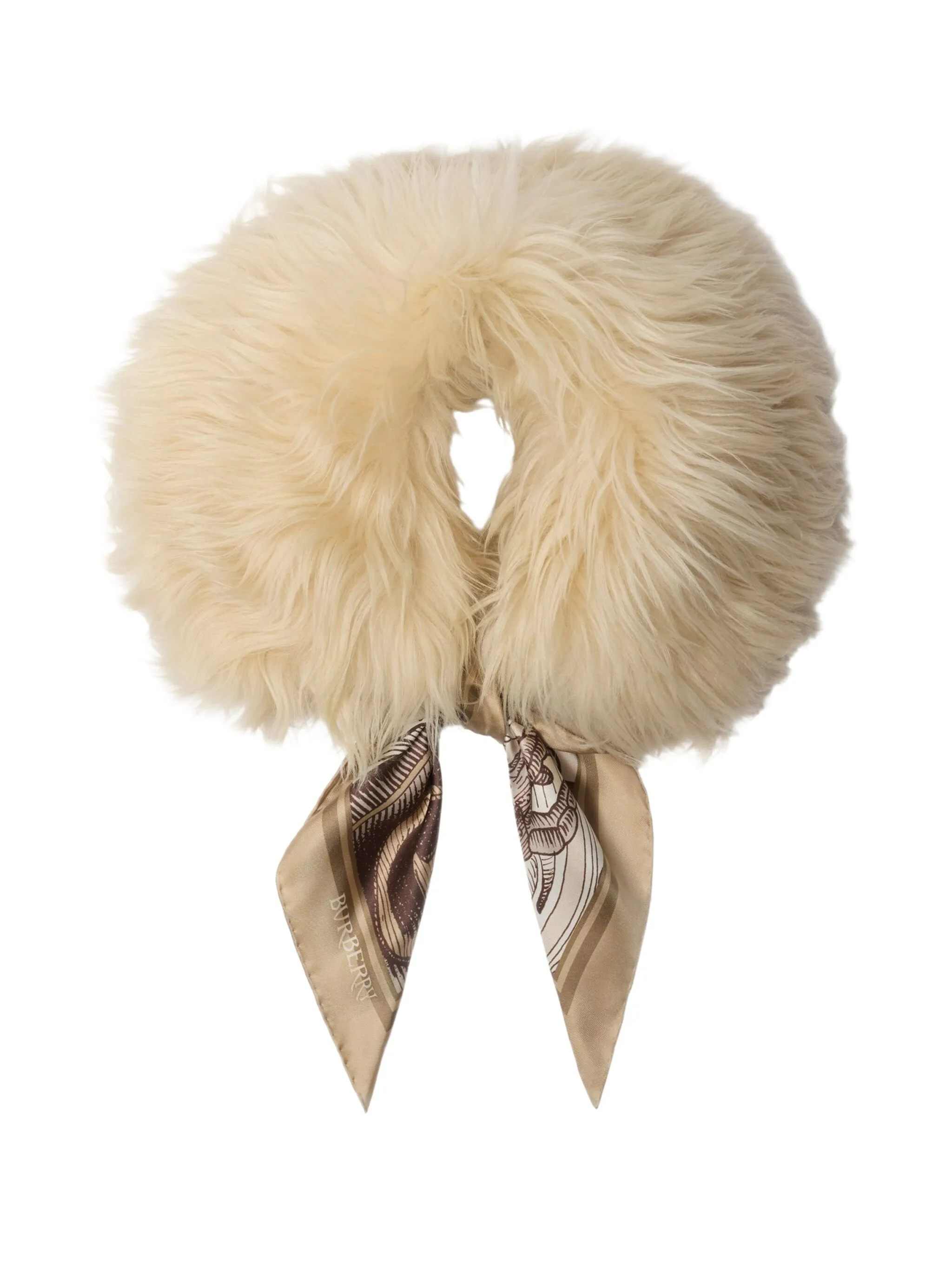 Меховой шарф с завязками Burberry, бежевый
Меховой шарф с завязками Burberry, бежевый