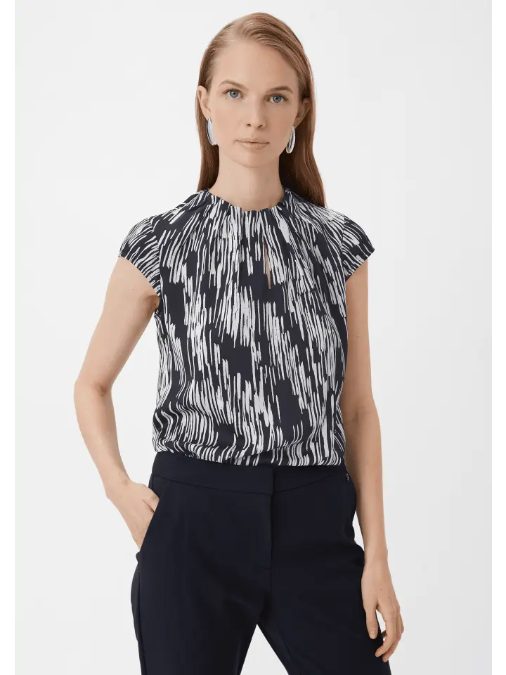 Блуза comma kurzarm, синий
Блуза comma kurzarm, синий