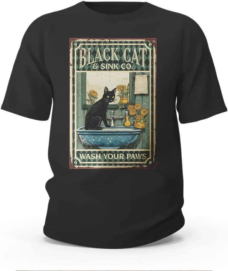 Футболка Funny T Shirts для мужчин с принтом Black Cat Wash Your Paws ADWD
Футболка Funny T Shirts для мужчин с принтом Black Cat Wash Your Paws ADWD