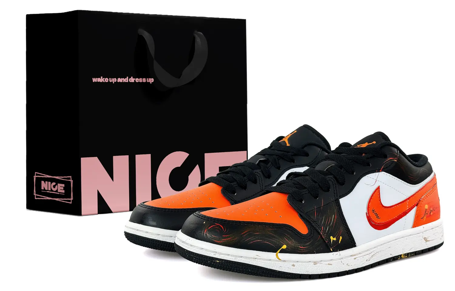 Кроссовки Air 1 устойчивые к истиранию низкие винтажные баскетбольные unisex Black White Orange Jordan, черный белый оранжевый
Кроссовки Air 1 устойчивые к истиранию низкие винтажные баскетбольные unisex Black White Orange Jordan, черный белый оранжевый