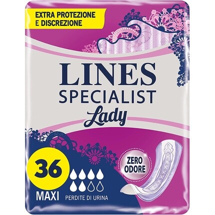 Прокладки Lines Specialist для лечения недержания, 12 прокладок в упаковке – 3 шт.
Прокладки Lines Specialist для лечения недержания, 12 прокладок в упаковке – 3 шт.