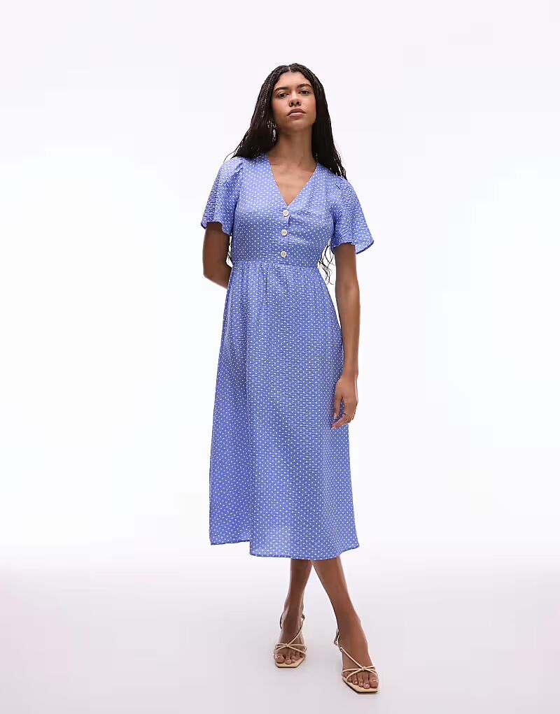 & Other Stories Платье мидакси с рукавами-крылышками в сине-белый горошек
& Other Stories Платье мидакси с рукавами-крылышками в сине-белый горошек