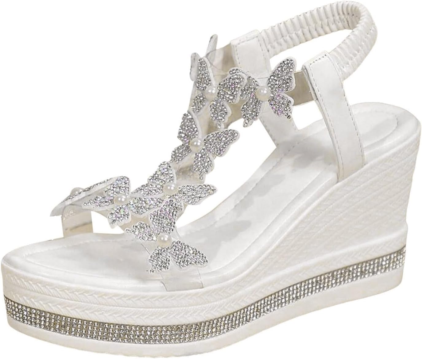 Женские сандалии на высоком клиновидном каблуке с модной бабочкой, элегантные сандалии с камнями, с толстой подошвой, открытым носком и ремешком T, босоножки в стиле бохо для летнего пляжа Generic, белый
Женские сандалии на высоком клиновидном каблуке с модной бабочкой, элегантные сандалии с камнями, с толстой подошвой, открытым носком и ремешком T, босоножки в стиле бохо для летнего пляжа Generic, белый