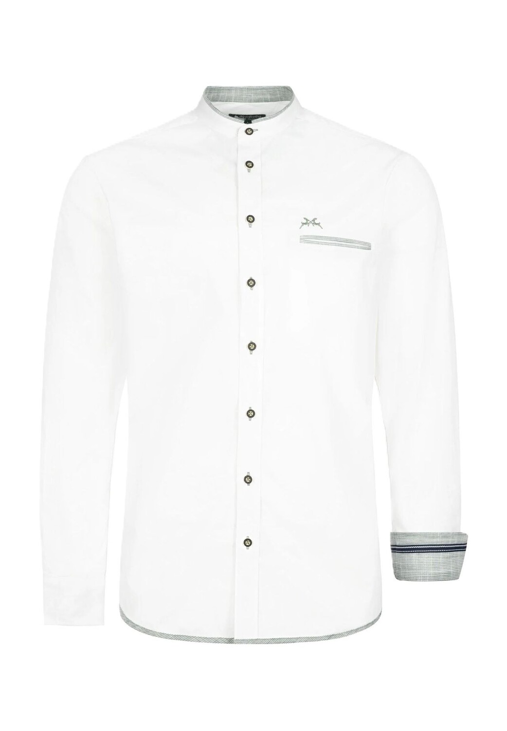 Рубашка традиционная, стандартного кроя, длинные рукава, воротник стойка, мужская Alpenfeeling, бело-зеленый
Рубашка традиционная, стандартного кроя, длинные рукава, воротник стойка, мужская Alpenfeeling, бело-зеленый