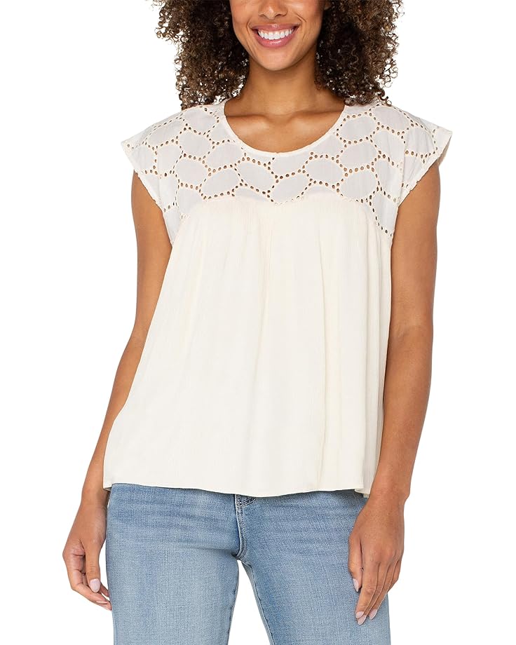 Блуза Liverpool Los Angeles Short Sleeve Dolman Boat Neck Woven Blouse W Embroidery, цвет Vanilla Eyelet
Блуза Liverpool Los Angeles Short Sleeve Dolman Boat Neck Woven Blouse W Embroidery, цвет Vanilla Eyelet