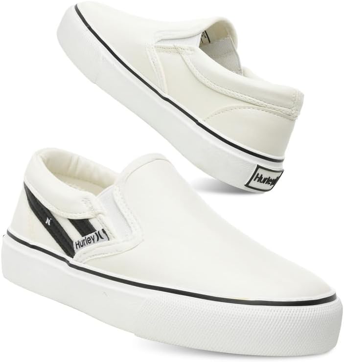 Детские слипоны Hurley из холщовой ткани - низкие кеды для скейтбординга для детей, спортивная обувь для мальчиков и девочек, повседневные кроссовки, белый/черный
Детские слипоны Hurley из холщовой ткани - низкие кеды для скейтбординга для детей, спортивная обувь для мальчиков и девочек, повседневные кроссовки, белый/черный