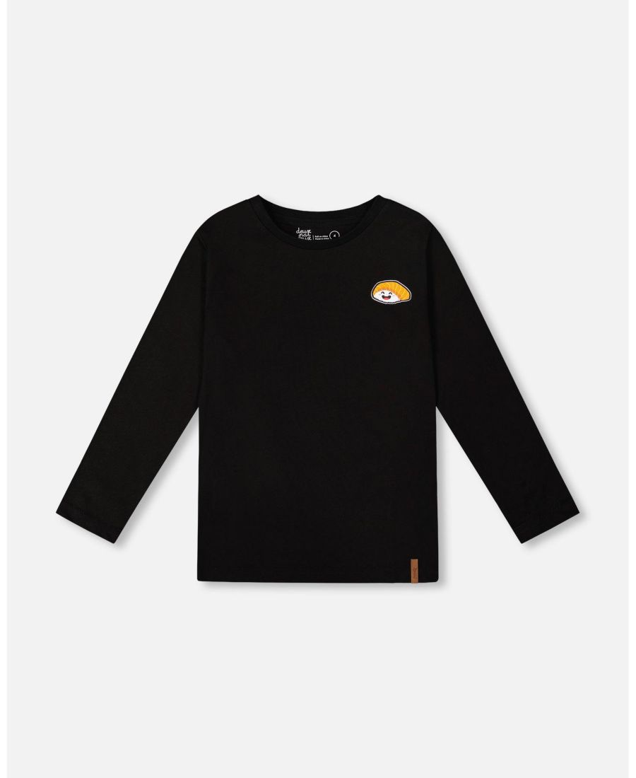 Детская футболка с длинными рукавами, черная, с принтом спереди и сзади Deux par Deux, Black
Детская футболка с длинными рукавами, черная, с принтом спереди и сзади Deux par Deux, Black