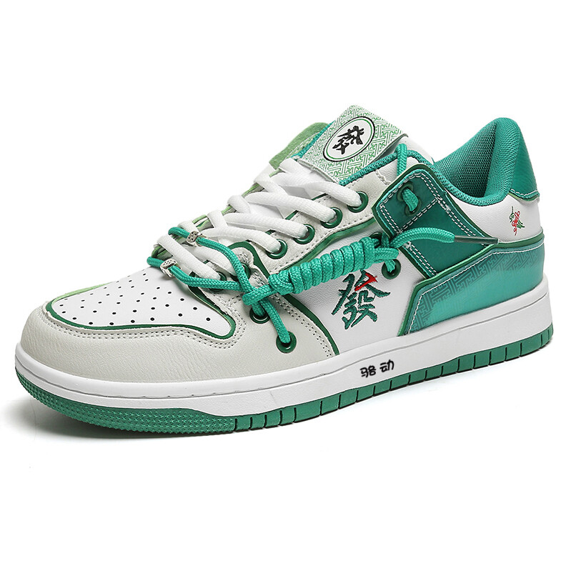 Кеды мужские, обувь для скейтбординга низкая Белый, зеленый Locke
Кеды мужские, обувь для скейтбординга низкая Белый, зеленый Locke