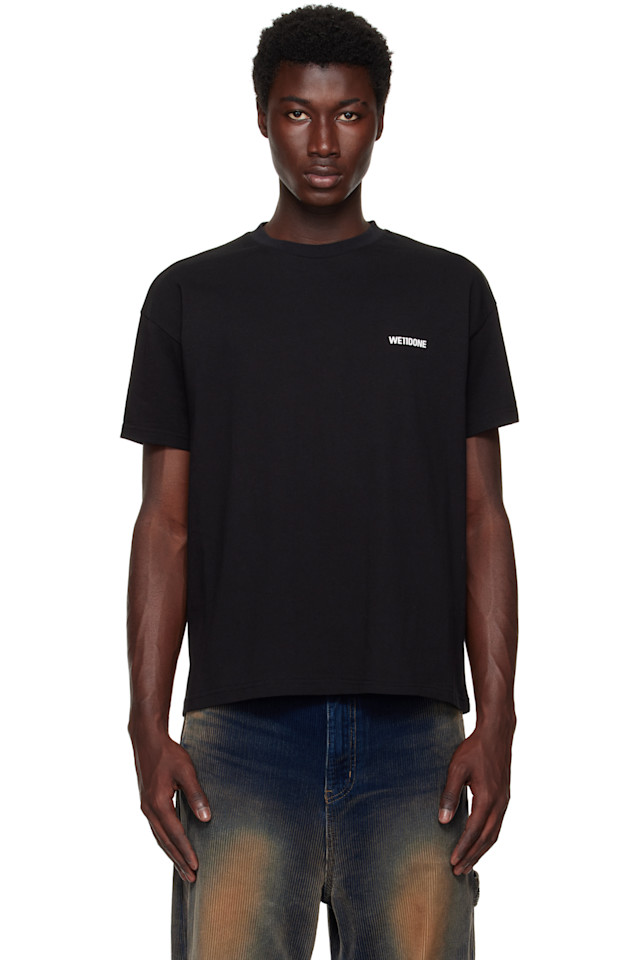 Хлопковая мини-футболка с логотипом We11Done, черный
Хлопковая мини-футболка с логотипом We11Done, черный