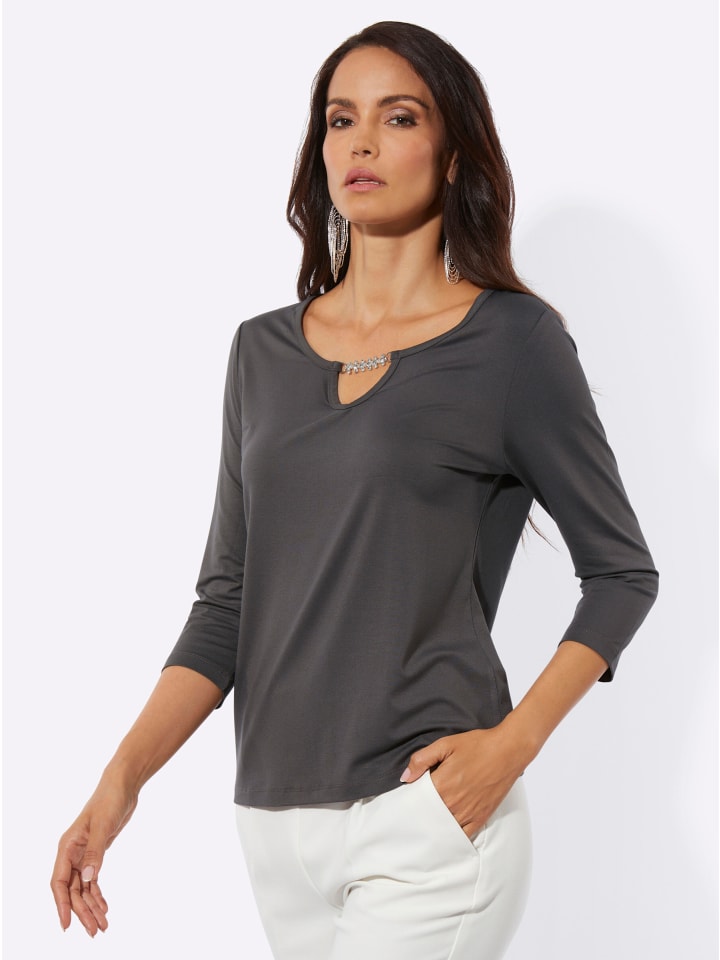 Рубашка с рукавами 3/4 графитового цвета creation L
Рубашка с рукавами 3/4 графитового цвета creation L