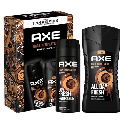 Подарочный набор Axee Dark Temptation Care Set с дезодорантом и гелем для душа 150 мл Axe/Lynx
Подарочный набор Axee Dark Temptation Care Set с дезодорантом и гелем для душа 150 мл Axe/Lynx