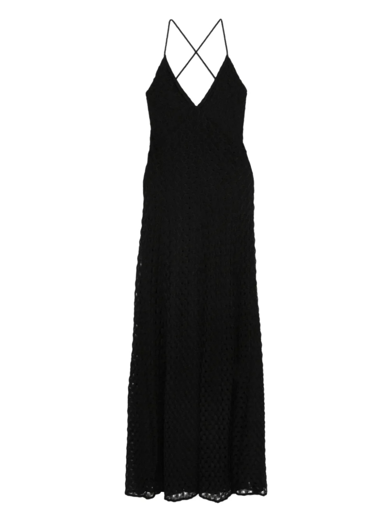 Платье макси с V-образным вырезом Missoni, черный 
Платье макси с V-образным вырезом Missoni, черный