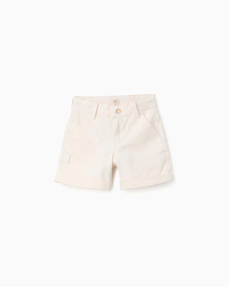 Шорты для девочек с застежкой на молнию и пуговицы Zippy, белый
Шорты для девочек с застежкой на молнию и пуговицы Zippy, белый
