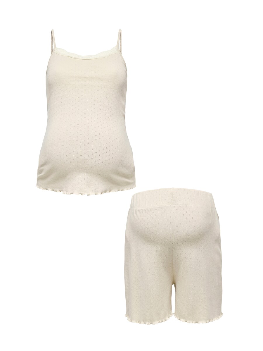 Короткий пижамный комплект Only Maternity OLMPOINT, бежевый 
Короткий пижамный комплект Only Maternity OLMPOINT, бежевый