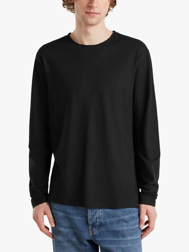 Хлопчатобумажная футболка обычного покроя с длинным рукавом Benetton, черный
Хлопчатобумажная футболка обычного покроя с длинным рукавом Benetton, черный