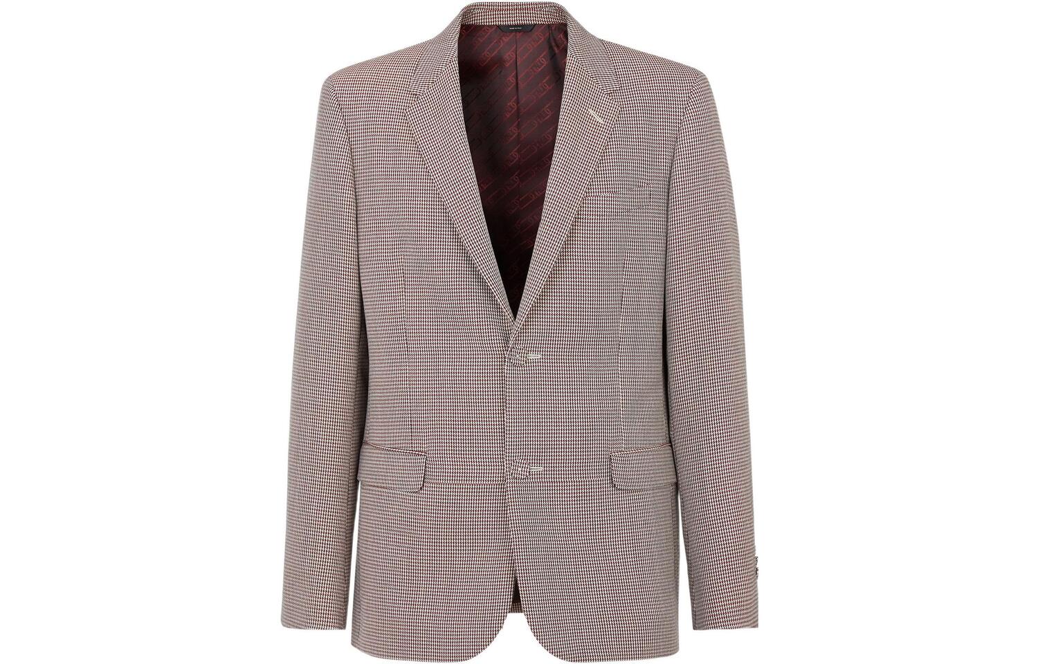 Однобортный пиджак в красно-белую гусиную лапку FENDI
Однобортный пиджак в красно-белую гусиную лапку FENDI