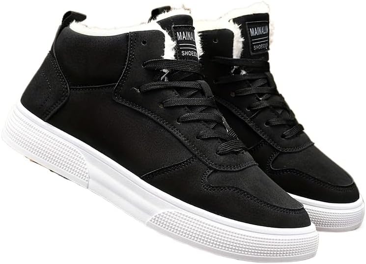 Мужские зимние теплые кеды для катания на коньках - высокие зимние ботинки с мягкой меховой подкладкой, прочной противоскользящей подошвой, повседневный стиль на шнуровке для активного отдыха и повседневной носки Hhhchpm, черный
Мужские зимние теплые кеды для катания на коньках - высокие зимние ботинки с мягкой меховой подкладкой, прочной противоскользящей подошвой, повседневный стиль на шнуровке для активного отдыха и повседневной носки Hhhchpm, черный