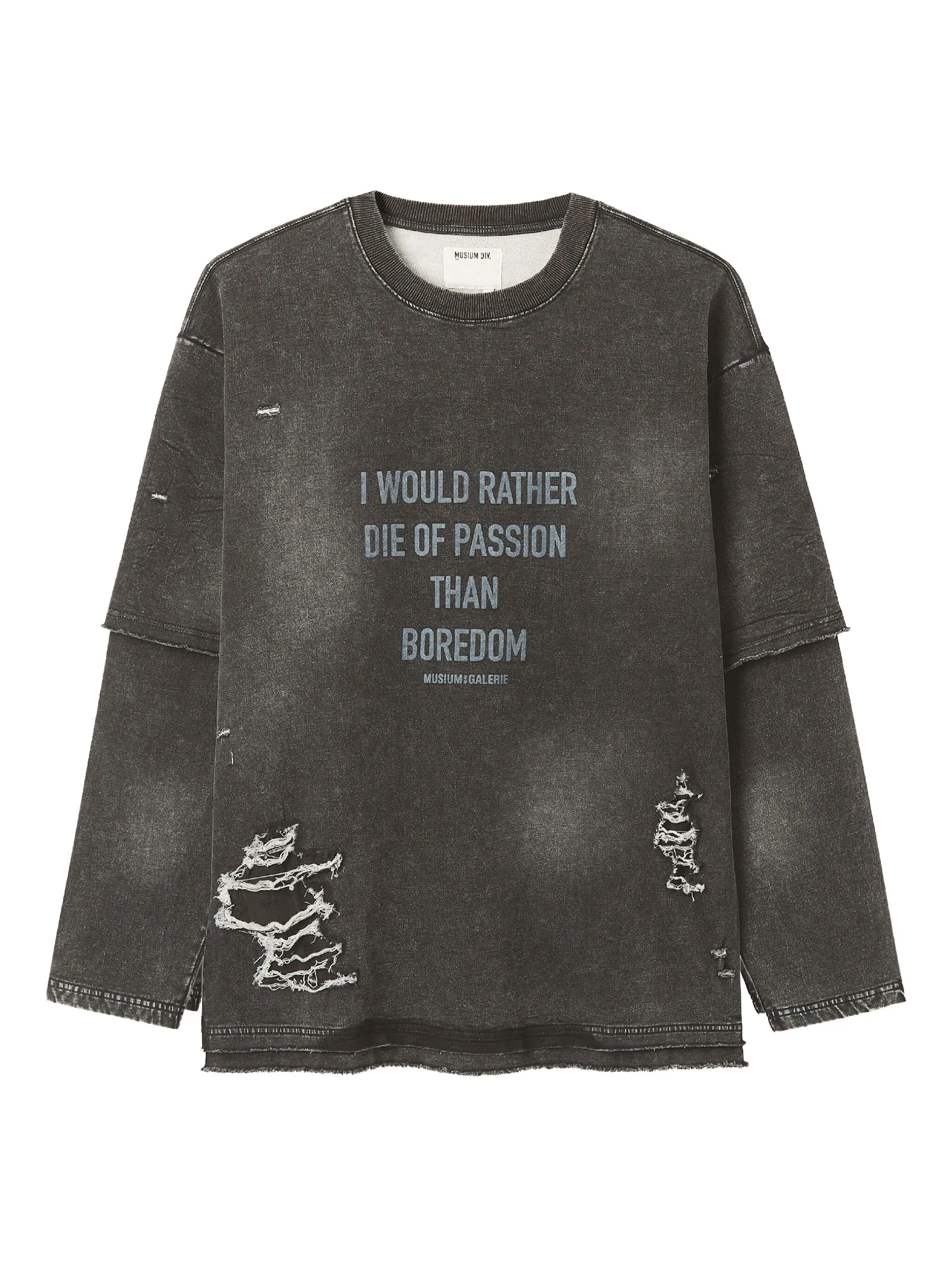 Многослойная толстовка с эффектом потертости Musium Div., черный
Многослойная толстовка с эффектом потертости Musium Div., черный