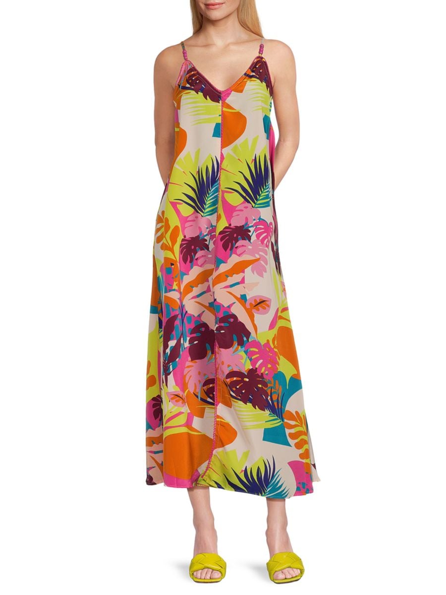 Платье миди А-силуэта с тропическим принтом True Destinations, розовый/мульти
Платье миди А-силуэта с тропическим принтом True Destinations, розовый/мульти