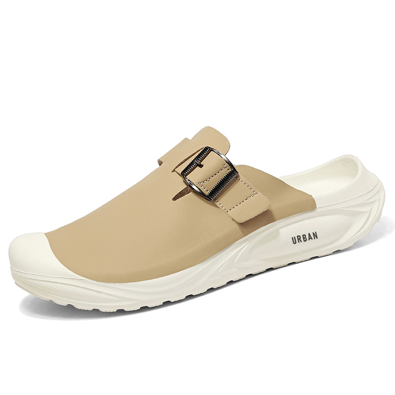 URBAN AUTHENTIC Мужские серые противоскользящие тапочки с закрытым носком и устойчивостью к истиранию, цвет Gray 
URBAN AUTHENTIC Мужские серые противоскользящие тапочки с закрытым носком и устойчивостью к истиранию, цвет Gray