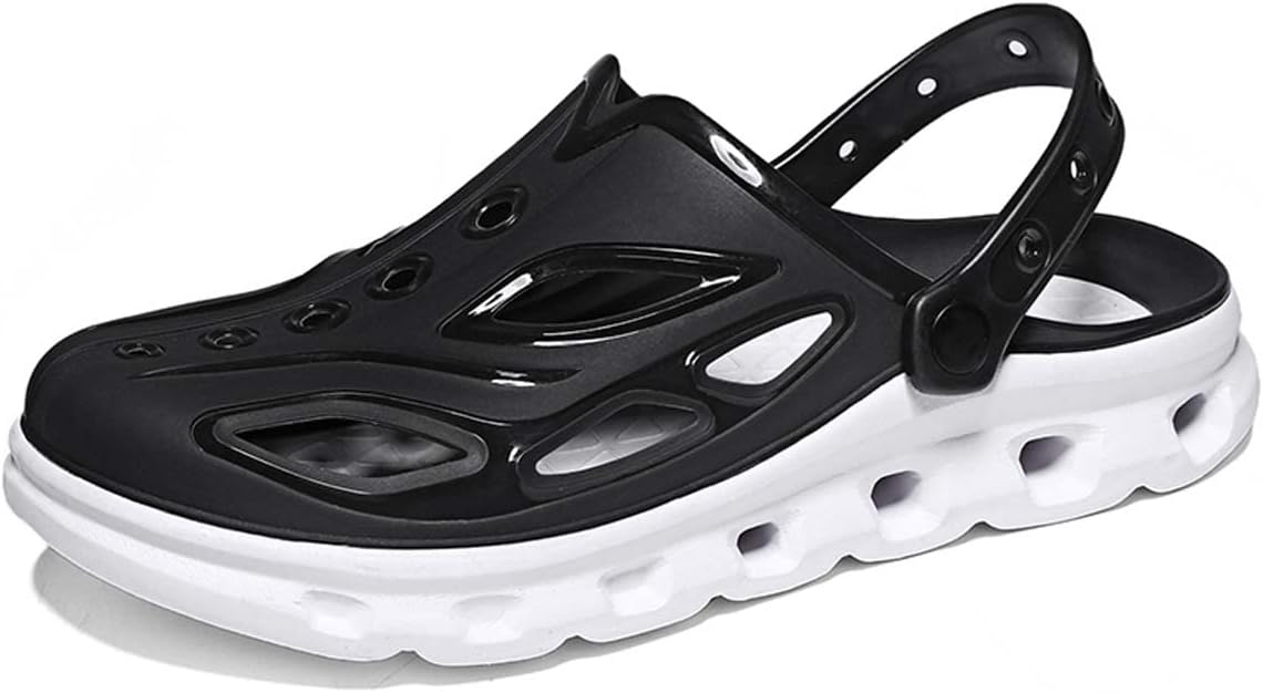 Мужские и женские легкие и комфортные дышащие садовые сандалии HYDLONGR из резины с плоской подошвой, нескользящие, пляжные тапочки, сабо, черный
Мужские и женские легкие и комфортные дышащие садовые сандалии HYDLONGR из резины с плоской подошвой, нескользящие, пляжные тапочки, сабо, черный