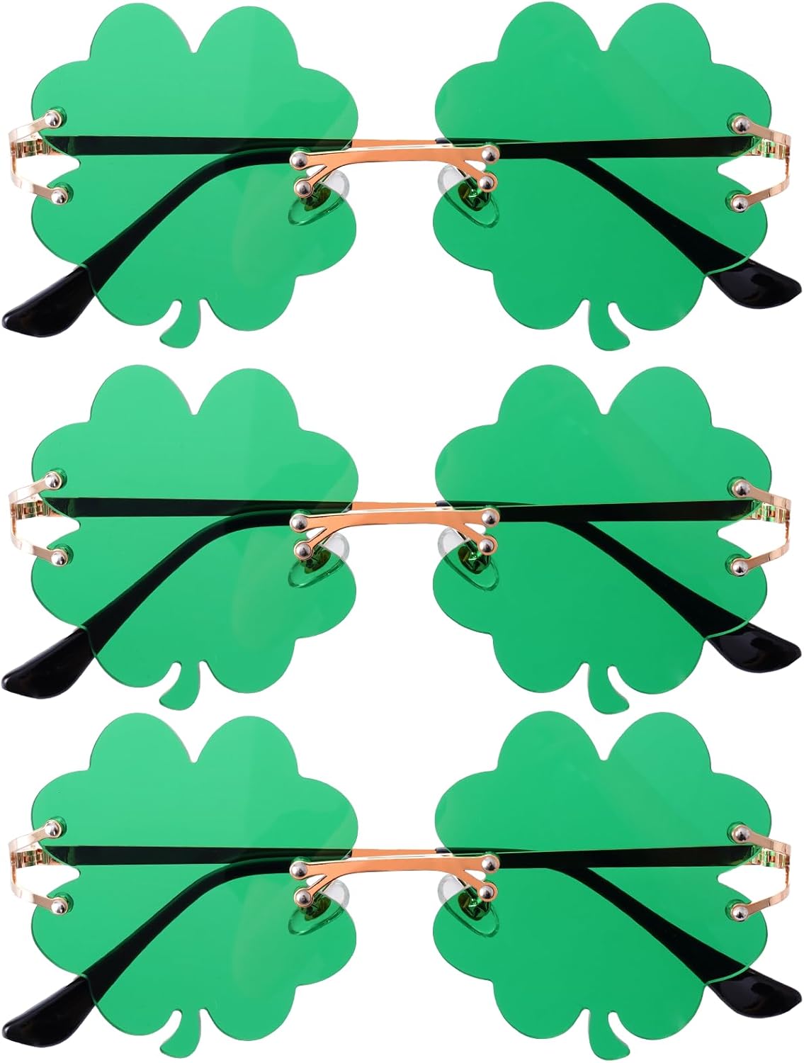 hoyuwak 3 пары ирландских солнцезащитных очков ко Дню Святого Патрика, очки Clover, зеленые очки с четырехлистным рисунком, для вечеринки, в качестве сувенира или аксессуара для украшения, Green
hoyuwak 3 пары ирландских солнцезащитных очков ко Дню Святого Патрика, очки Clover, зеленые очки с четырехлистным рисунком, для вечеринки, в качестве сувенира или аксессуара для украшения, Green