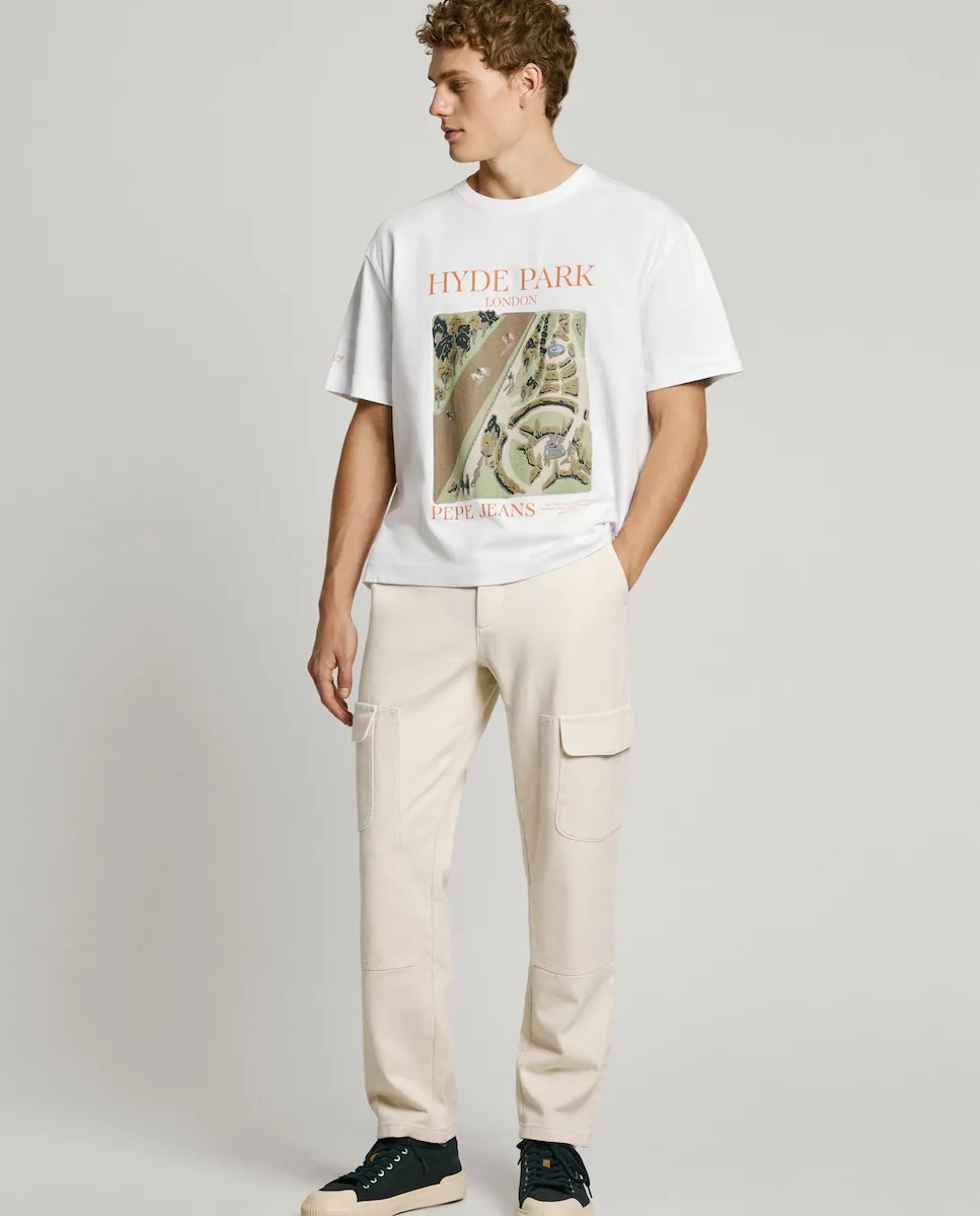 Мужские брюки-карго прямого кроя из твила Pepe Jeans, кремовый
Мужские брюки-карго прямого кроя из твила Pepe Jeans, кремовый