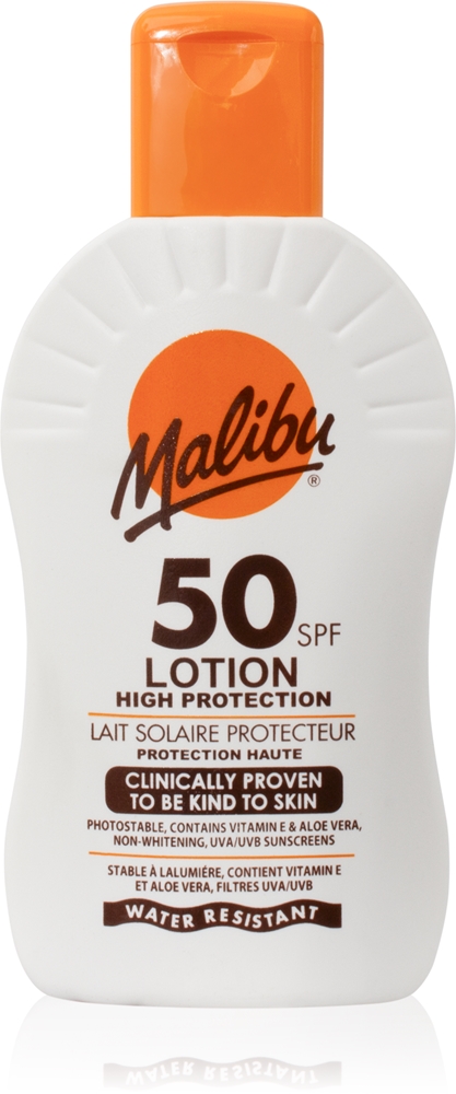 Лосьон с высокой степенью защиты, защитное молочко SPF 50 Malibu, 200 мл
Лосьон с высокой степенью защиты, защитное молочко SPF 50 Malibu, 200 мл