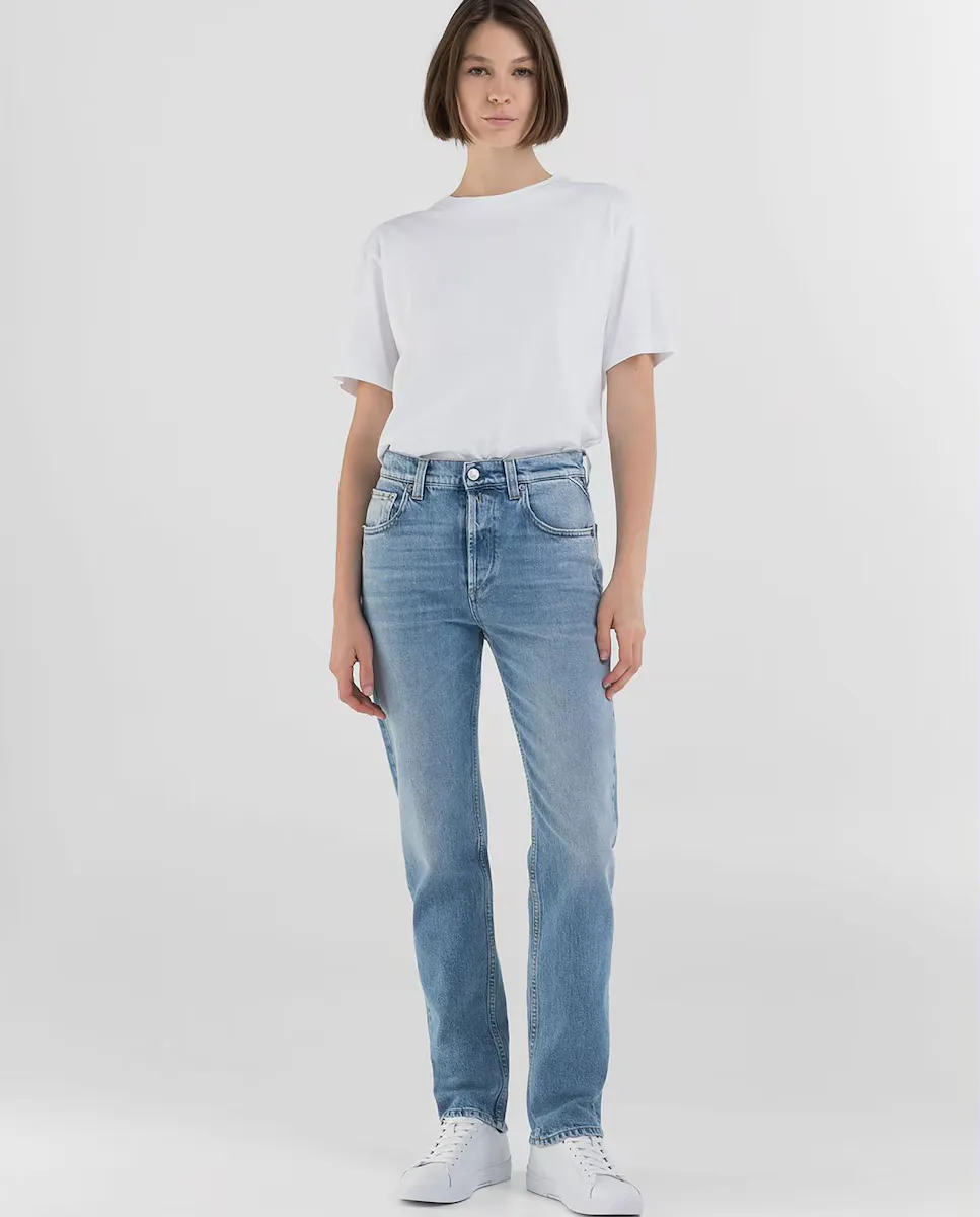 Женские джинсы прямого кроя с карманами Replay, светло-голубой
Женские джинсы прямого кроя с карманами Replay, светло-голубой