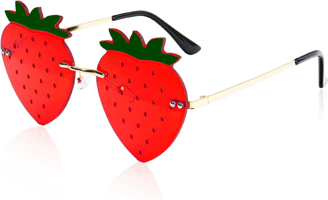 Солнцезащитные очки без оправы в форме клубники для женщин и мужчин, для вечеринок, Хэллоуина, Рождества, косплея, выпускного бала. Аксессуары Klfoho, Red
Солнцезащитные очки без оправы в форме клубники для женщин и мужчин, для вечеринок, Хэллоуина, Рождества, косплея, выпускного бала. Аксессуары Klfoho, Red