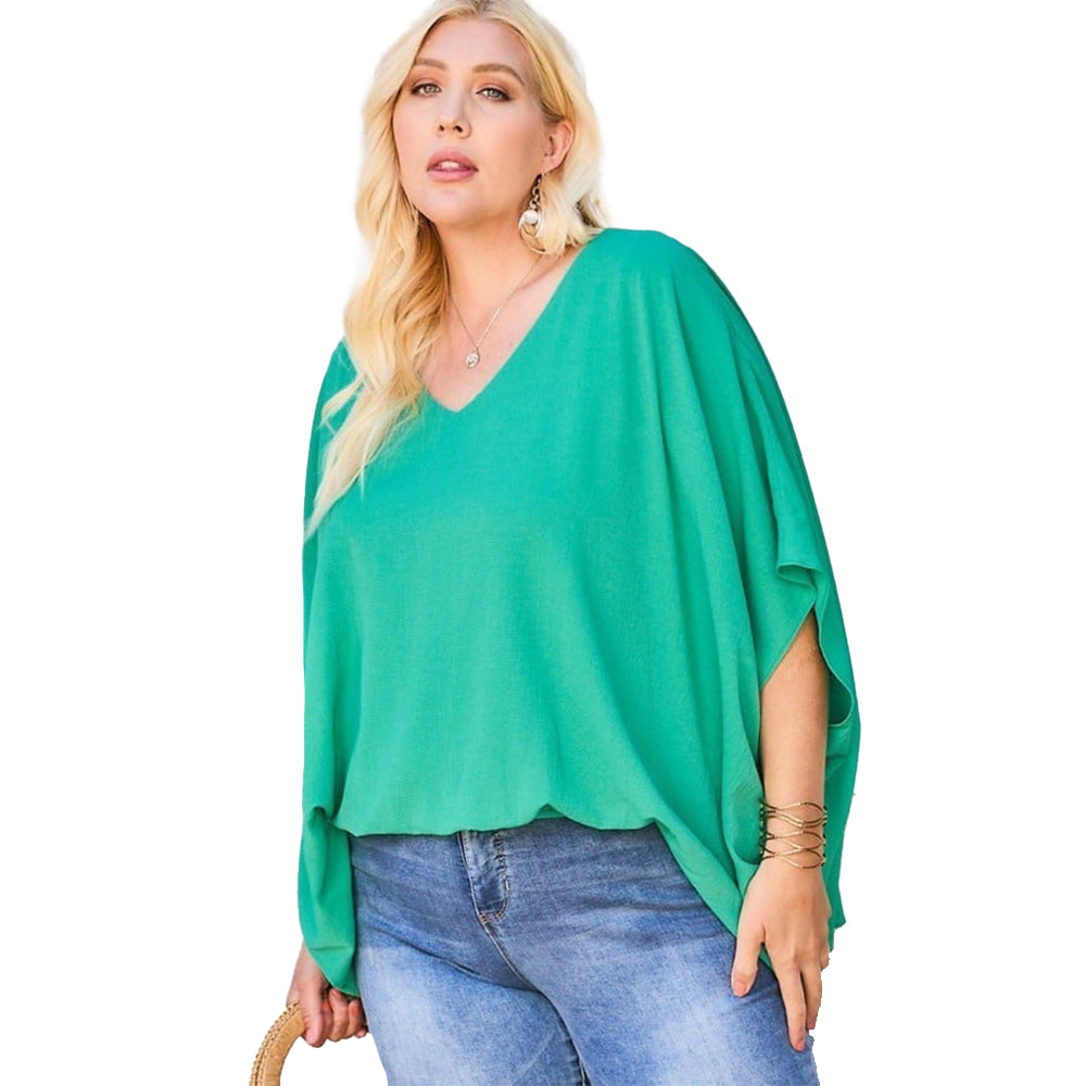 V-образный вырез, рукава «летучая мышь», эластичная резинка на талии спереди, однотонный топ FASHNZFAB, цвет jade
V-образный вырез, рукава «летучая мышь», эластичная резинка на талии спереди, однотонный топ FASHNZFAB, цвет jade