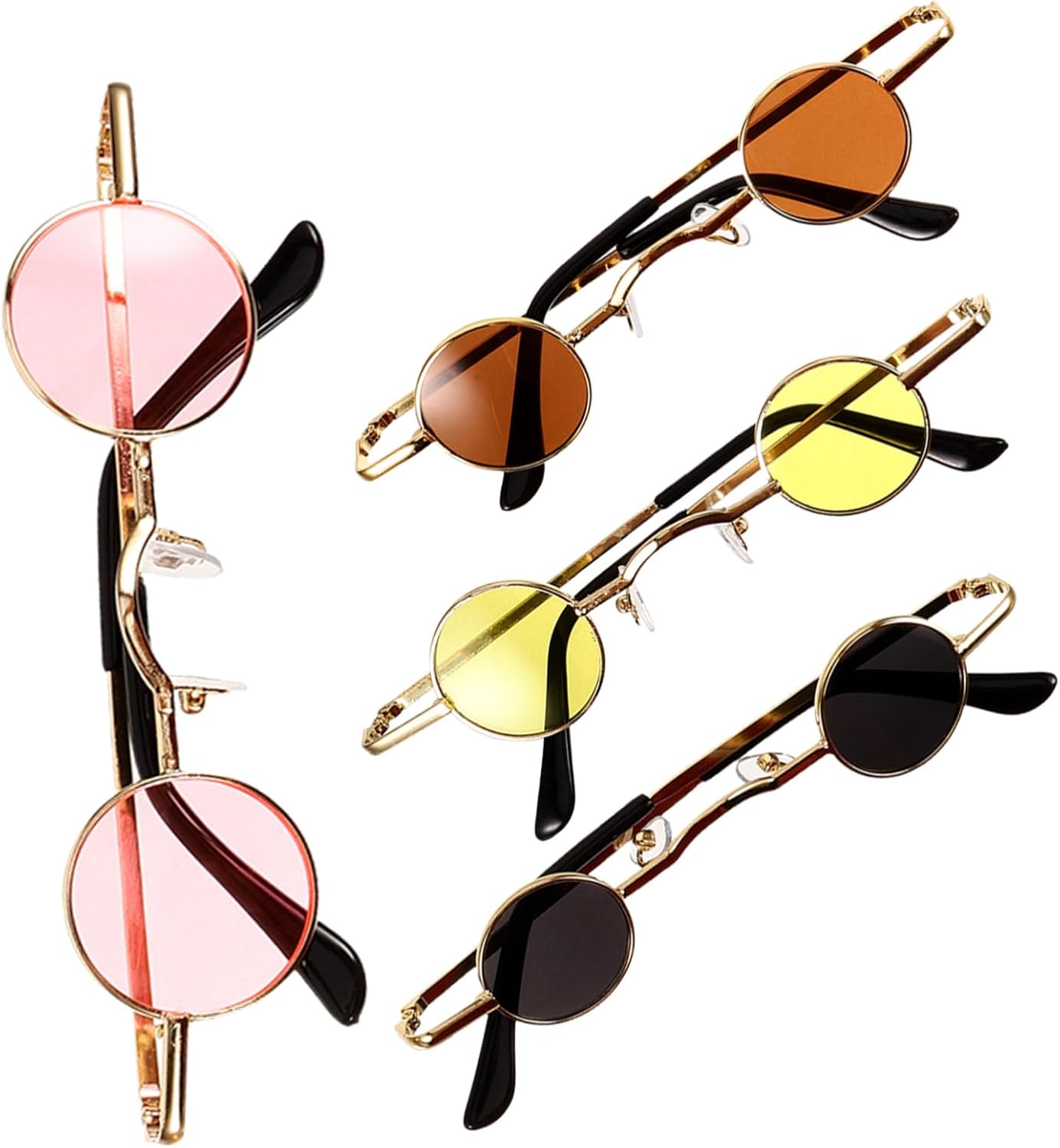 4 пары круглых солнцезащитных очков для мужчин и женщин в винтажном стиле хип-хоп, легкие ретро-очки для пляжных вечеринок и повседневной носки, разные цвета оправы и линз CATIEBYE, Assorted Color
4 пары круглых солнцезащитных очков для мужчин и женщин в винтажном стиле хип-хоп, легкие ретро-очки для пляжных вечеринок и повседневной носки, разные цвета оправы и линз CATIEBYE, Assorted Color