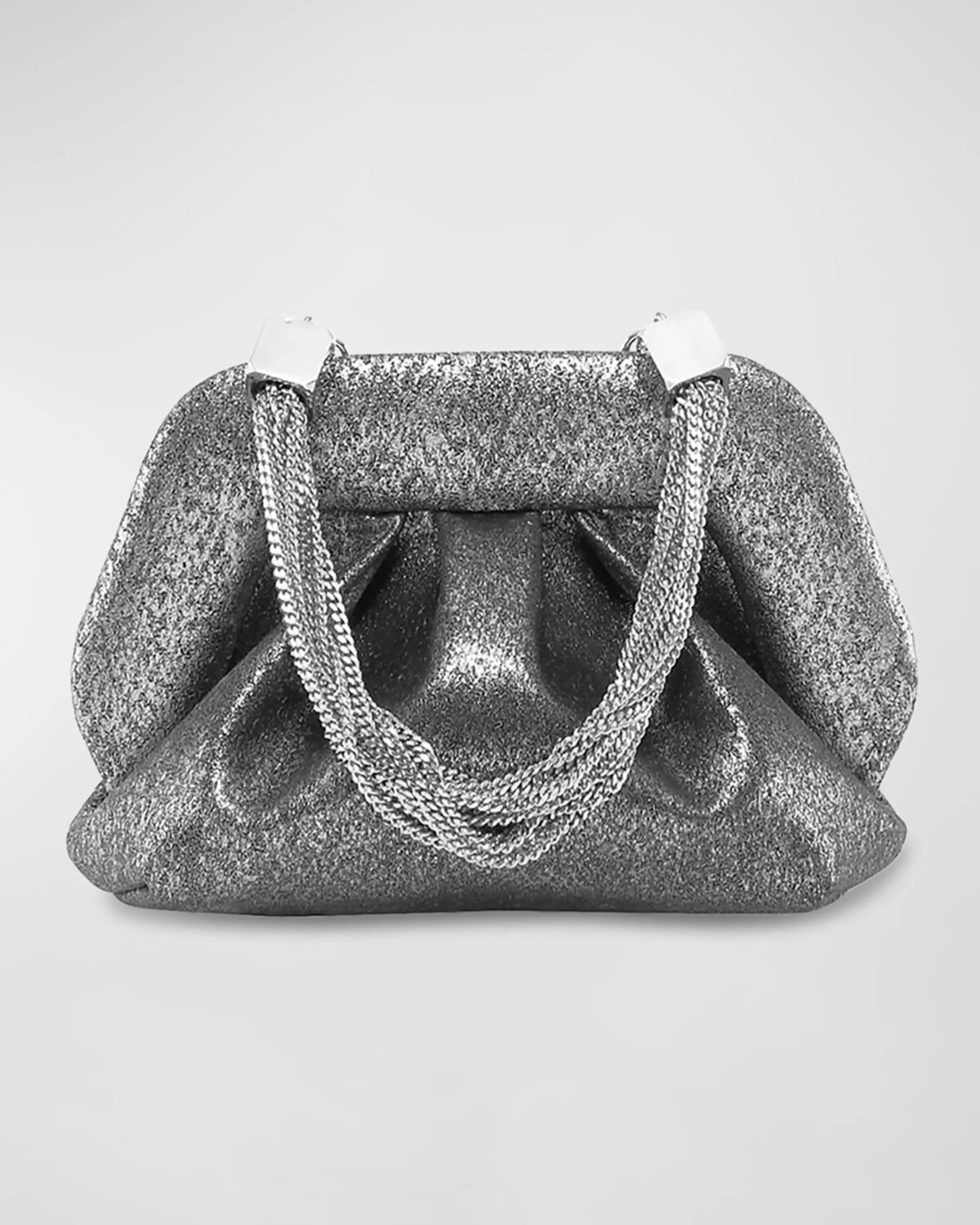 Клатч из веганской ткани цвета металлик Gea Palma Themoire, серебряный
Клатч из веганской ткани цвета металлик Gea Palma Themoire, серебряный