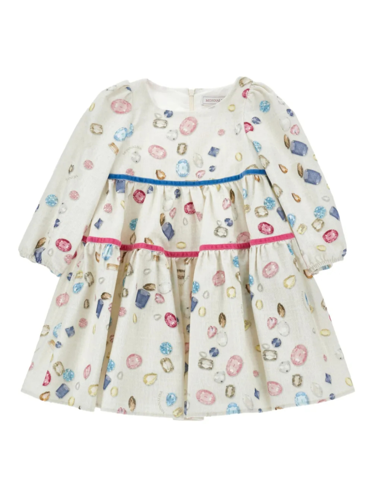 Monnalisa платье с принтом, белый 
Monnalisa платье с принтом, белый