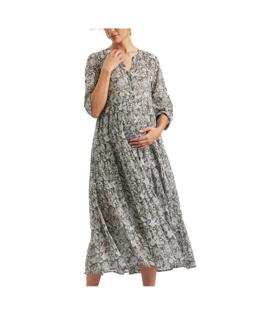 Платье для беременных Ripe Ezra с многоярусной юбкой Ripe Maternity, Olive / white
Платье для беременных Ripe Ezra с многоярусной юбкой Ripe Maternity, Olive / white