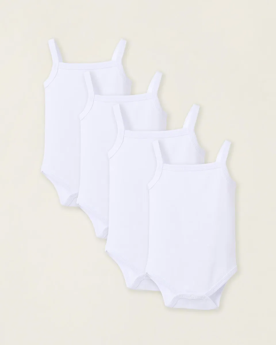 Набор из 4 боди для девочек 100% хлопок на бретелях Zippy, белый
Набор из 4 боди для девочек 100% хлопок на бретелях Zippy, белый