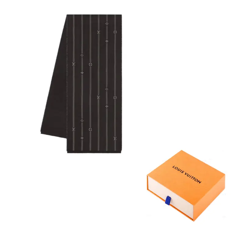 LOUIS VUITTON Шерстяной вязаный шарф мужской черный, Black
LOUIS VUITTON Шерстяной вязаный шарф мужской черный, Black