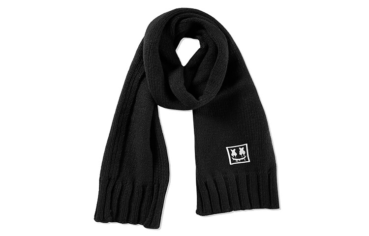 Вязаный шарф унисекс ER, Черный 
Вязаный шарф унисекс ER, Черный