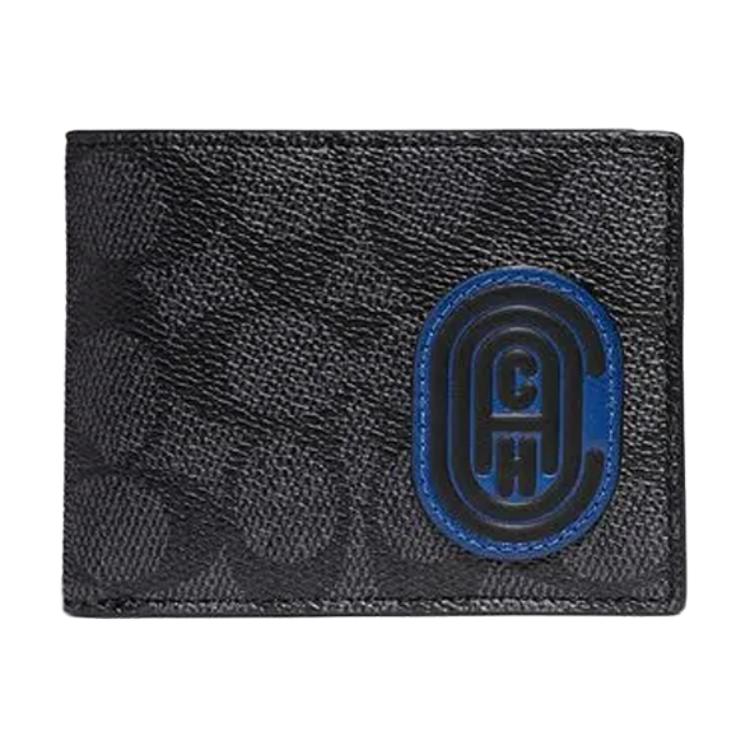 COACH Кожаный бумажник с канвасом и монограммой мужской темно-синий
COACH Кожаный бумажник с канвасом и монограммой мужской темно-синий