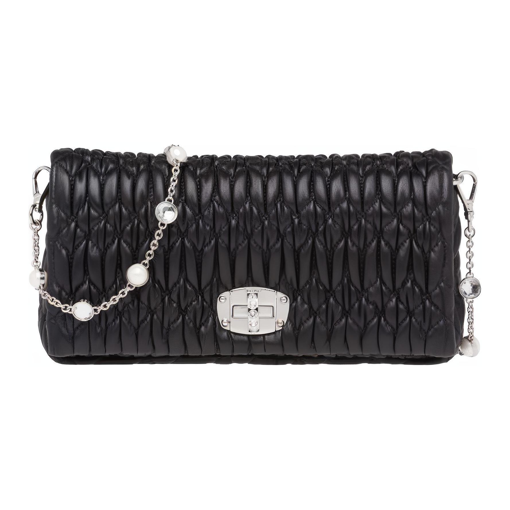 MIU MIU Кожаная сумка через плечо женская черная 
MIU MIU Кожаная сумка через плечо женская черная