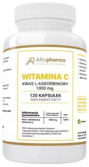 AltoPharma, Витамин С 1000 мг, 120 капсул. Inna marka
AltoPharma, Витамин С 1000 мг, 120 капсул. Inna marka