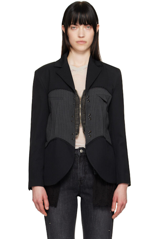 Черный блейзер со вставками из корсета Andersson Bell
Черный блейзер со вставками из корсета Andersson Bell