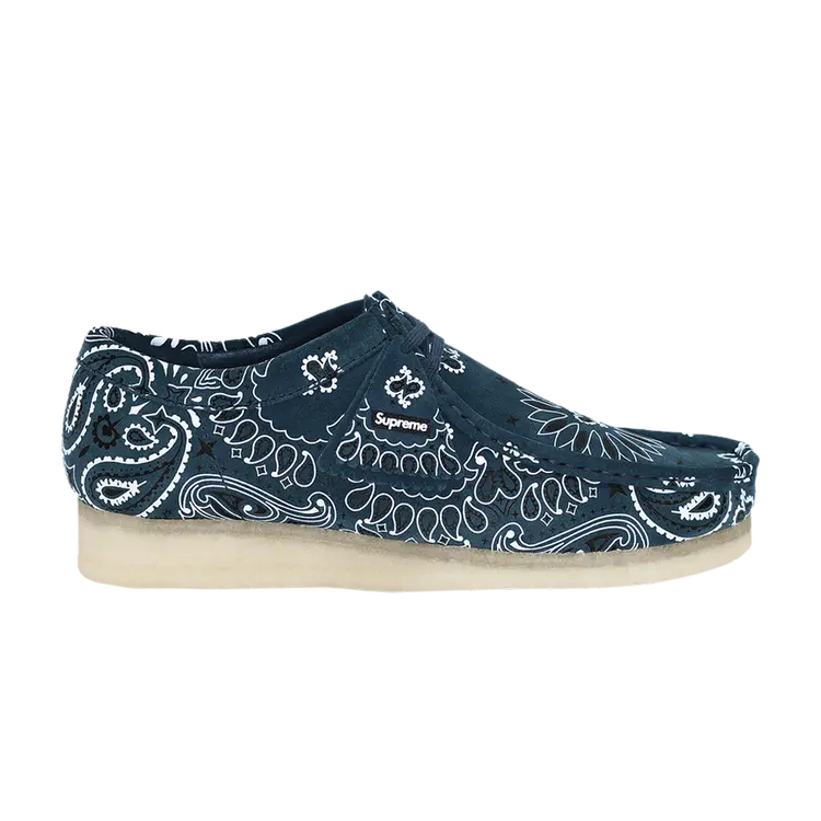 Кроссовки Clarks Supreme x Wallabee 'Blue Bandana', синий
Кроссовки Clarks Supreme x Wallabee 'Blue Bandana', синий