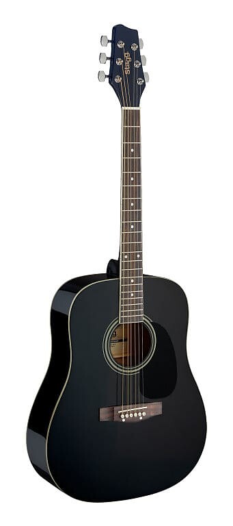 Акустическая гитара STAGG Black dreadnought acoustic guitar with basswood top
Акустическая гитара STAGG Black dreadnought acoustic guitar with basswood top