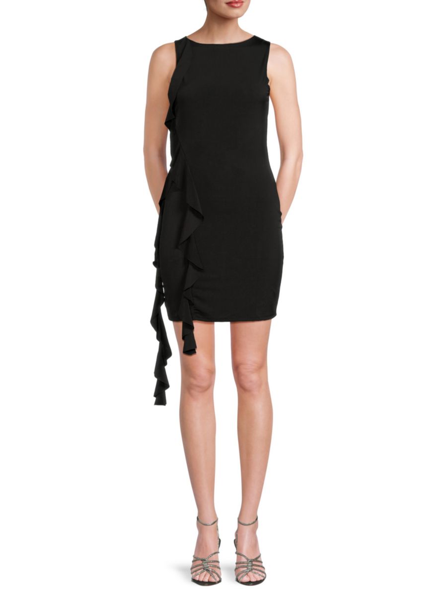 Мини-платье-футляр с оборками The fashion poet, черный
Мини-платье-футляр с оборками The fashion poet, черный