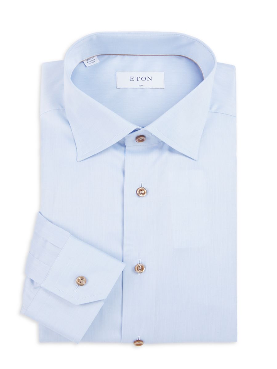 Рубашка-рубашка из хлопка приталенного кроя Eton, светло-синий
Рубашка-рубашка из хлопка приталенного кроя Eton, светло-синий