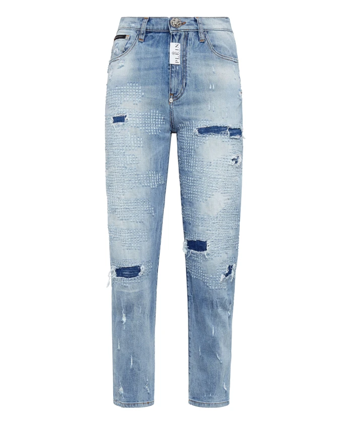 Джинсы в стиле "мама" Philipp Plein, синий
Джинсы в стиле "мама" Philipp Plein, синий