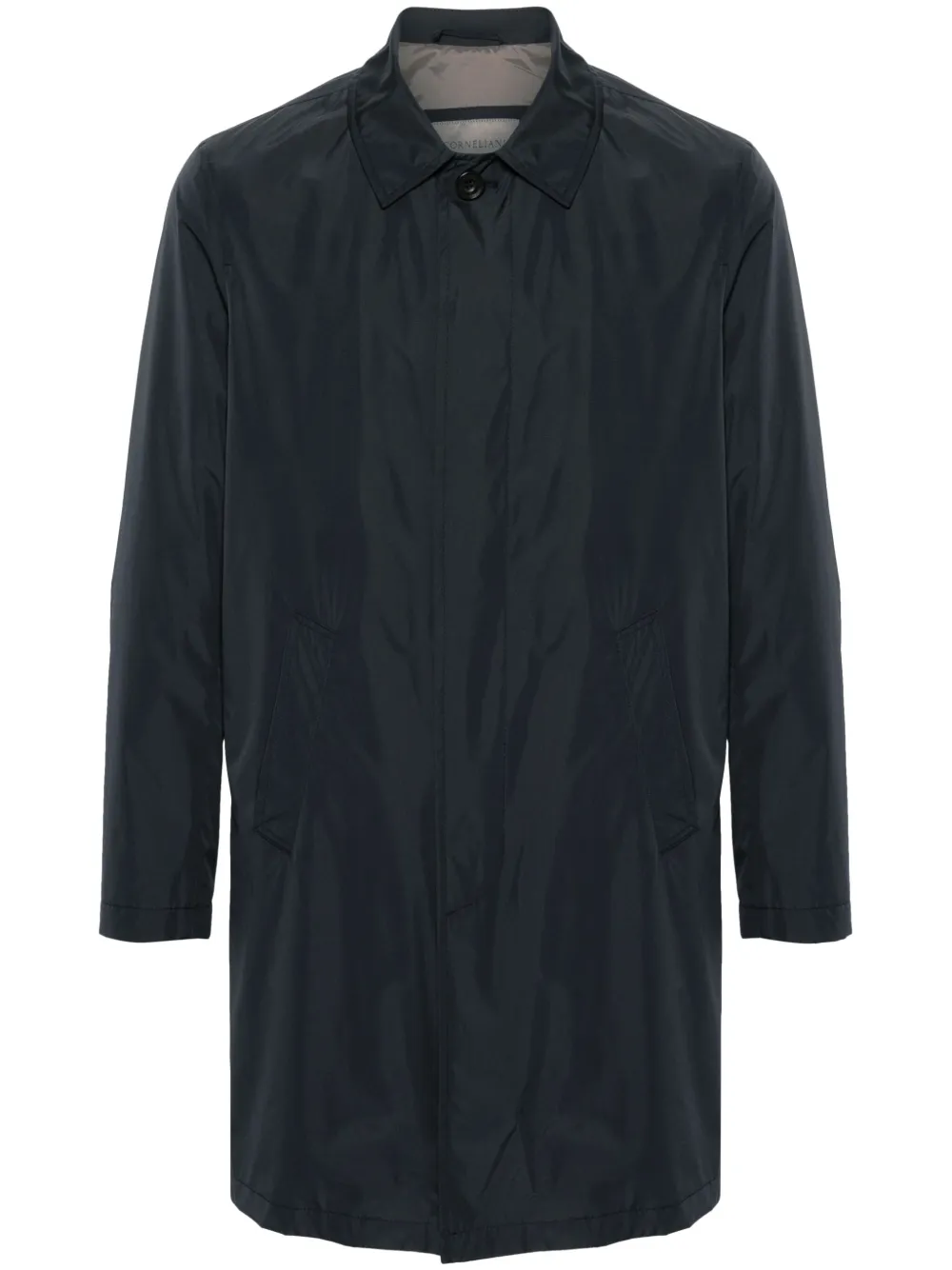 Плащ с косым воротником Corneliani, синий
Плащ с косым воротником Corneliani, синий